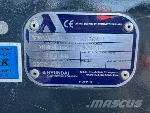 Hyundai HX 220 AL Escavatori cingolati