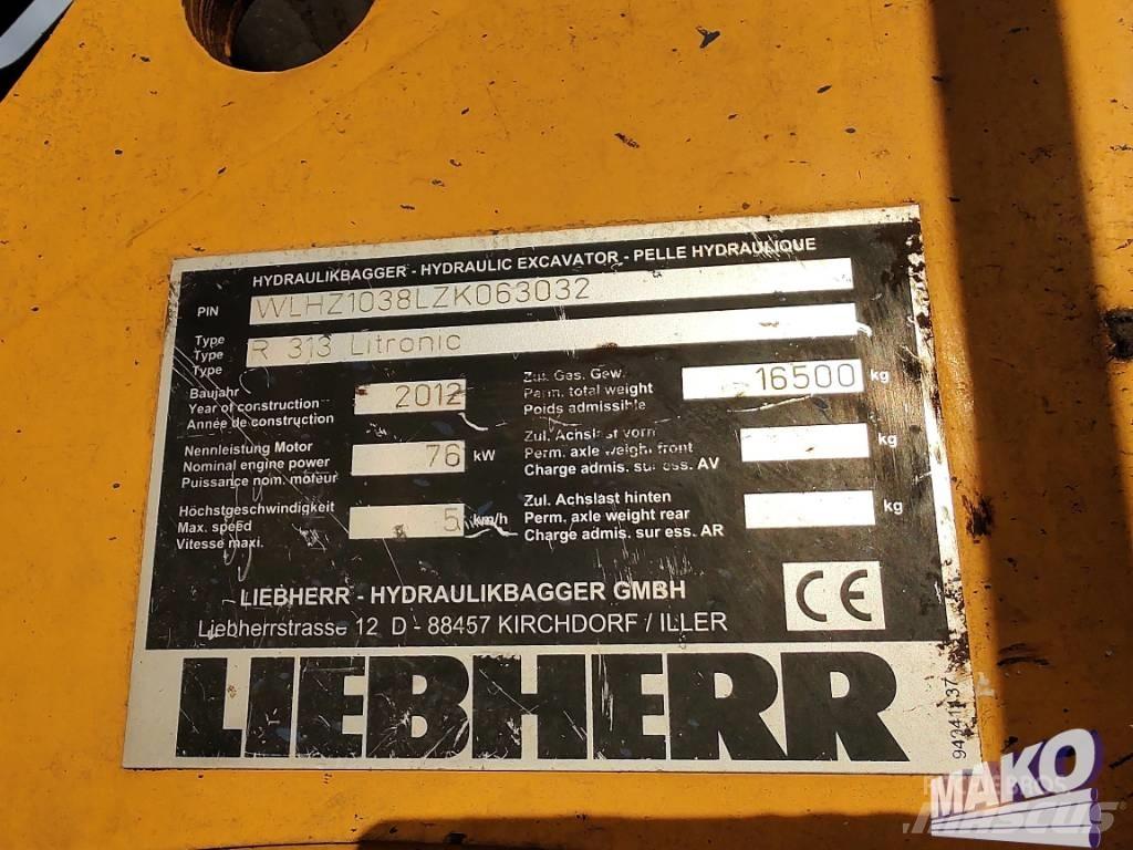 Liebherr R 313 Escavatori cingolati