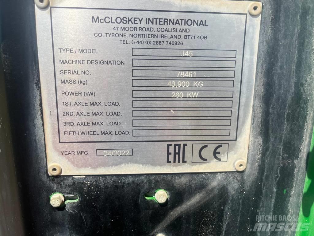 McCloskey J45 Frantoi mobili