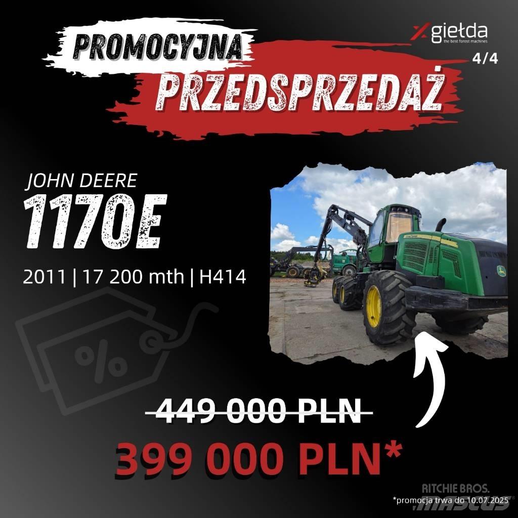 John Deere 1170 E Abbattitrici, Disboscatrici