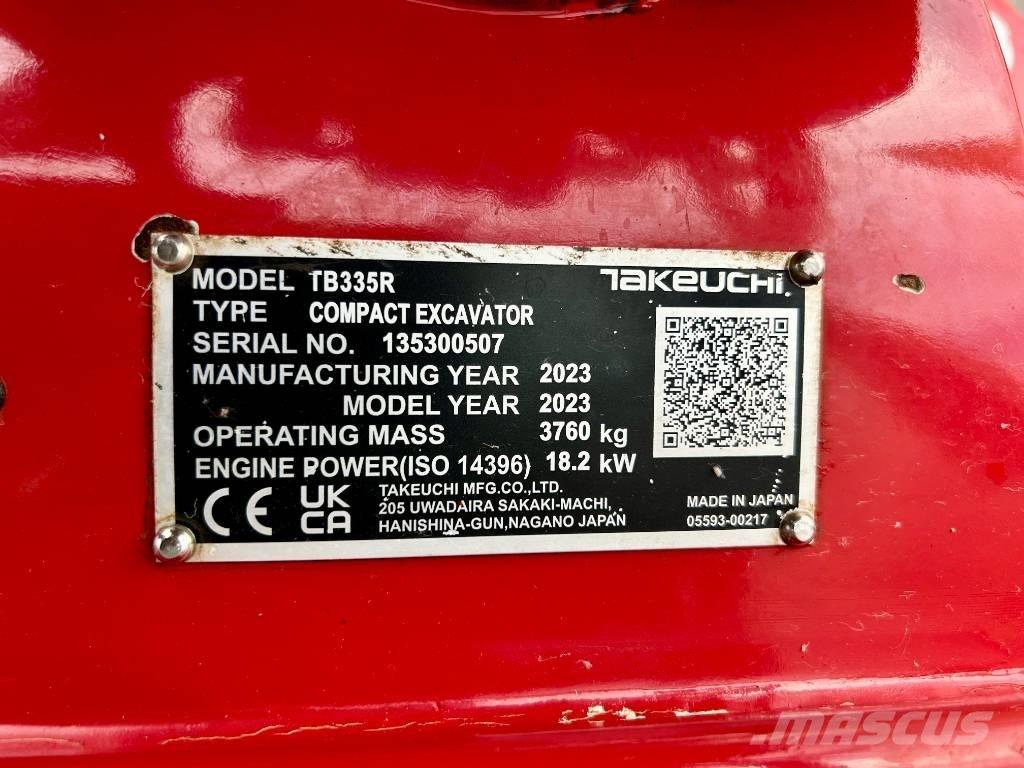 Takeuchi TB 335R V3 Miniescavatori