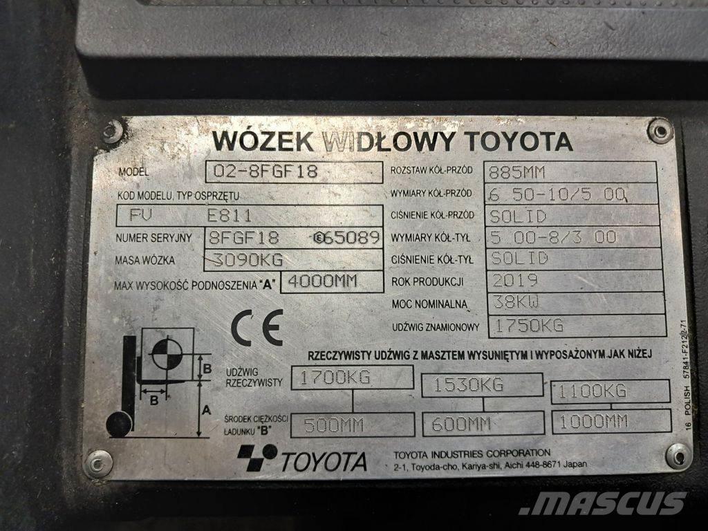 Toyota 02-8FGF18 Carrelli elevatori GPL