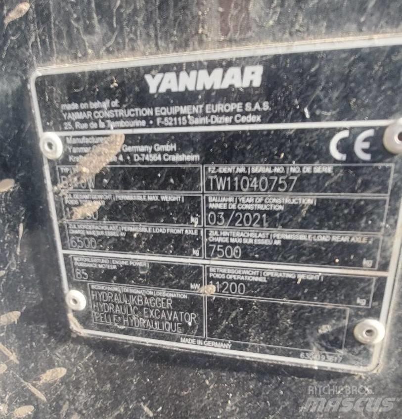 Yanmar B 110 W Escavatori gommati