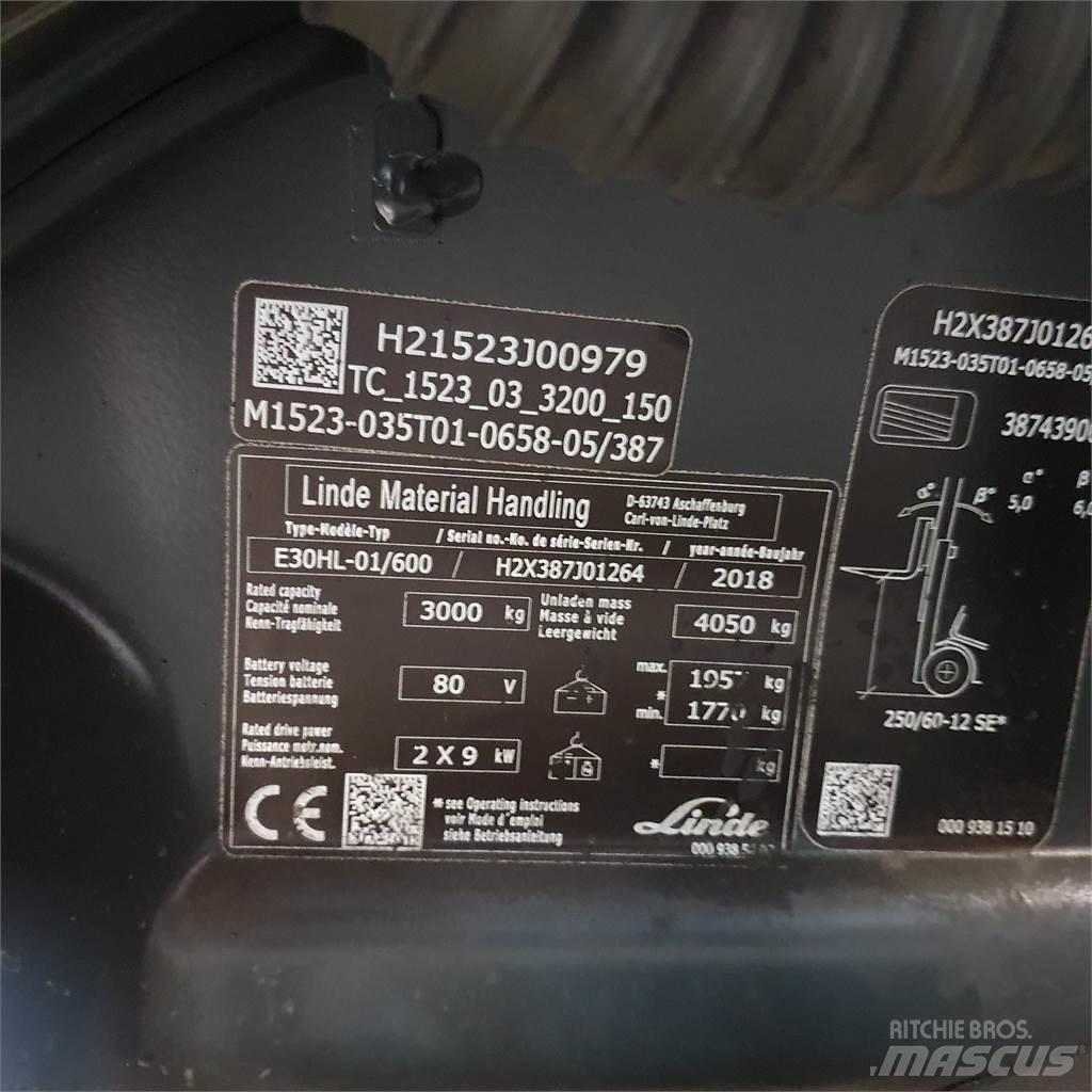 Linde E30/600HL Carrelli elevatori elettrici