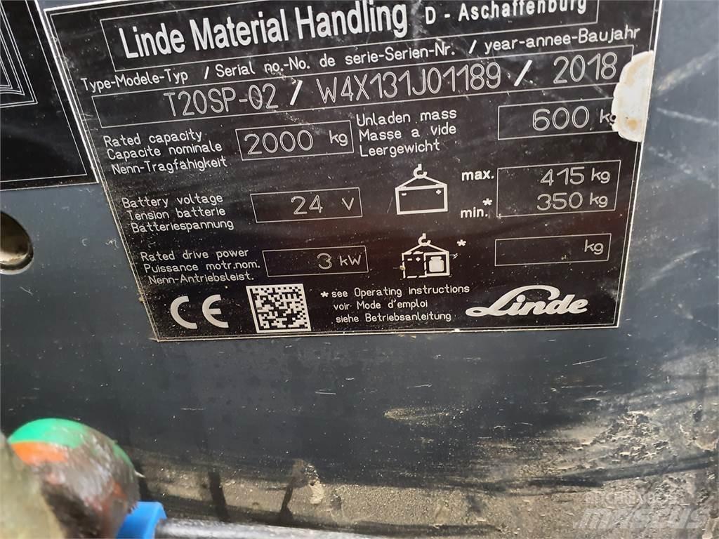 Linde T20SP kurz Transpallet manuale