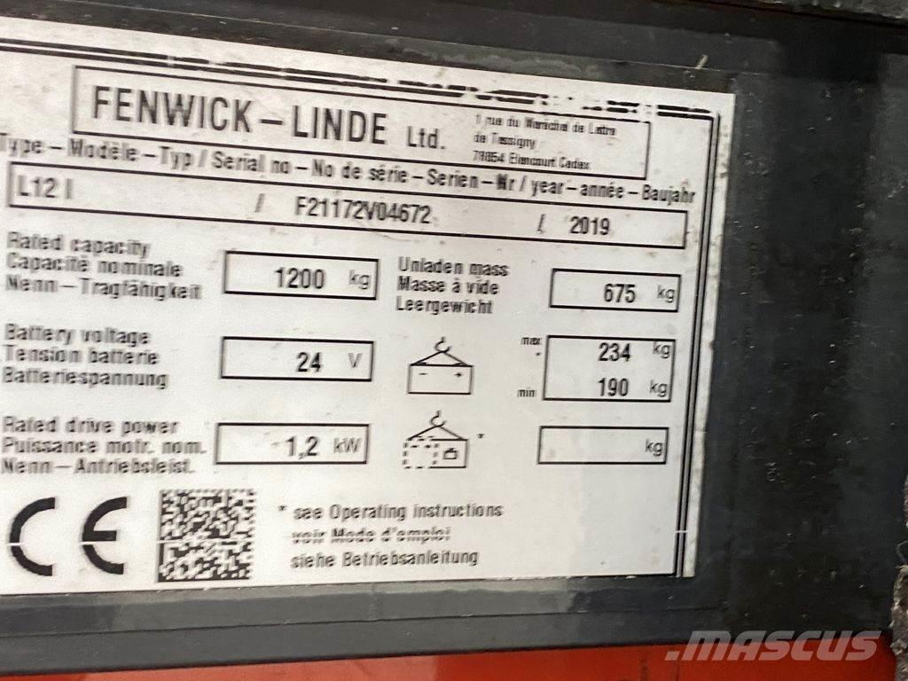 Linde L12 I Transpallet uomo a terra