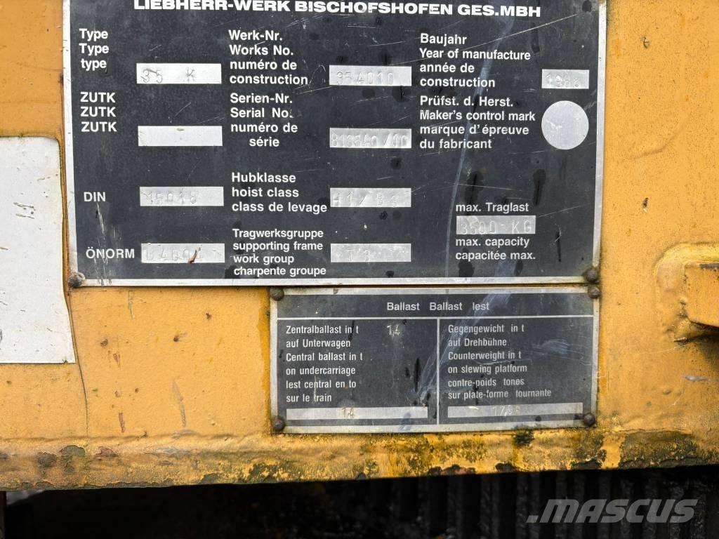 Liebherr 35 K Gru a torre