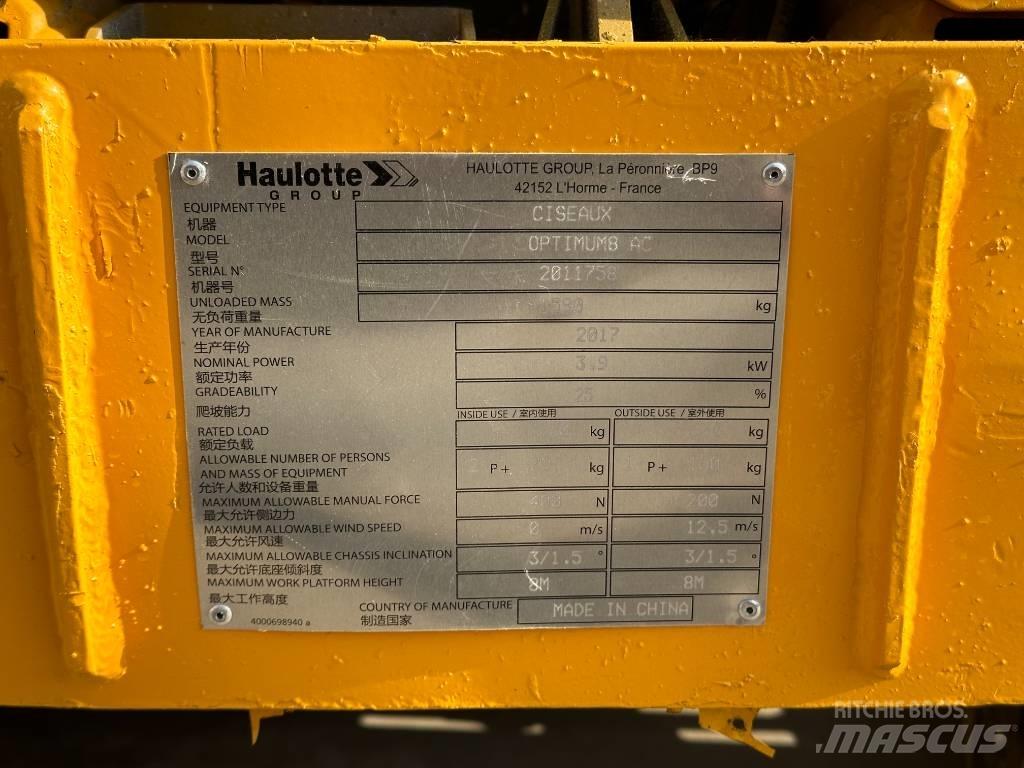 Haulotte OPTIMUM 8 Piattaforme a pantografo
