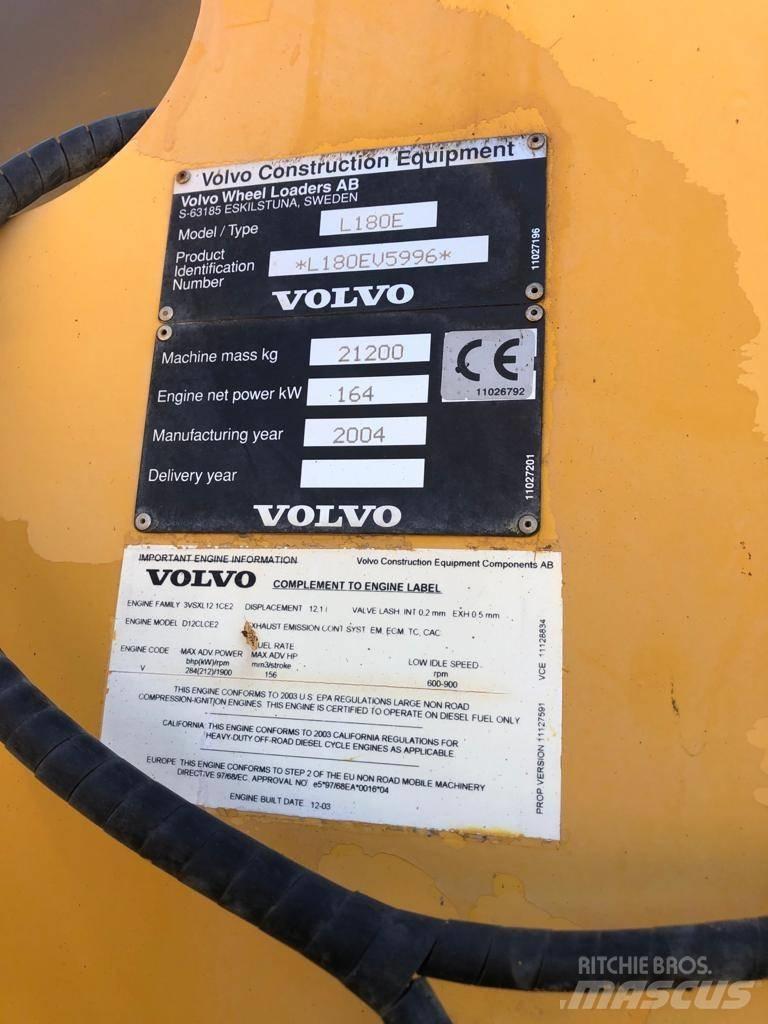 Volvo L 180 E Pale gommate