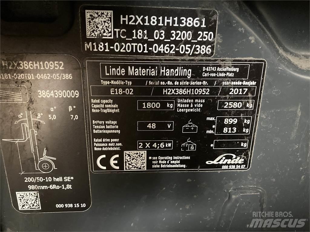 Linde E18 Carrelli elevatori elettrici