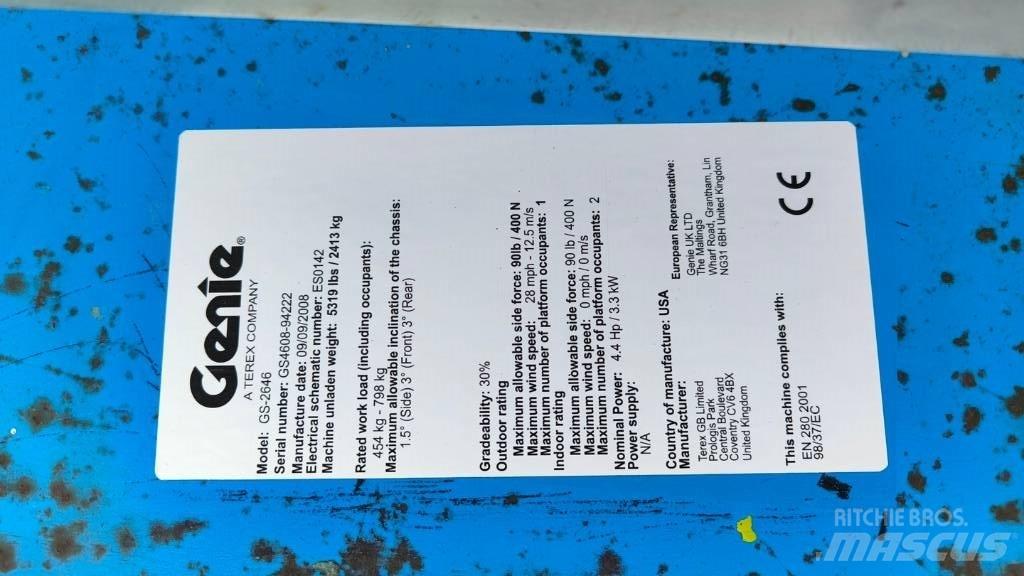 Genie GS 2646 Piattaforme a pantografo