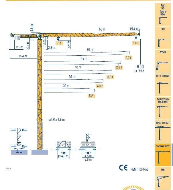 Potain MDT 132 G8 Gru a torre