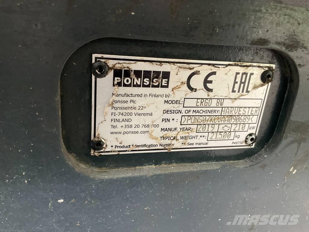 Ponsse Ergo 8W Abbattitrici, Disboscatrici