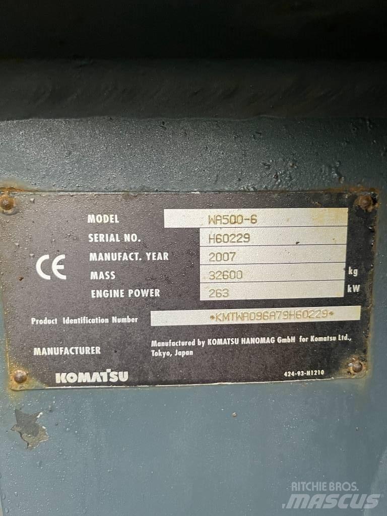 Komatsu WA 500-6 Pale gommate
