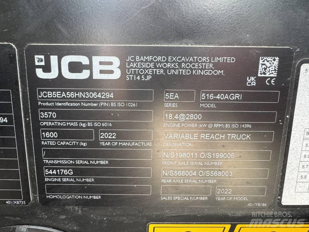 JCB 516-40AGRI Sollevatori telescopici