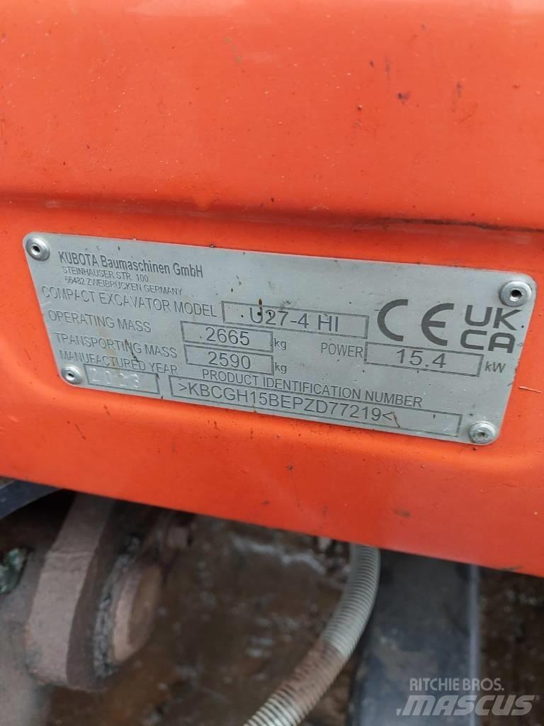 Kubota U 27-4 Miniescavatori