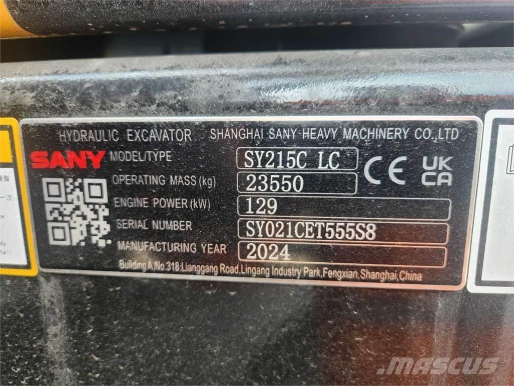 Sany SY215C Escavatori cingolati