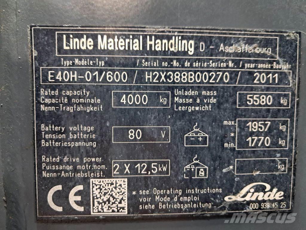 Linde E40H-01/600 Carrelli elevatori elettrici