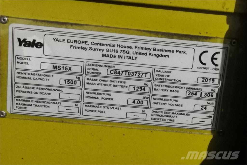 Yale MS15XSL Carelli stoccatori  automatici-usati