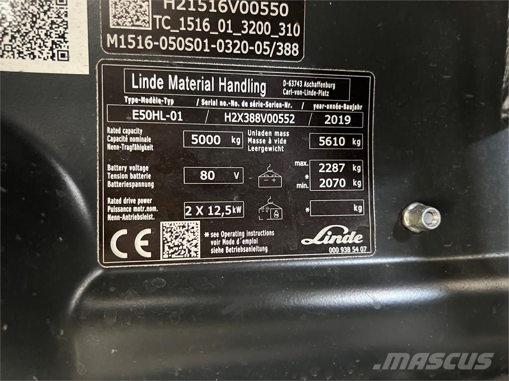 Linde E50HL-01 Carrelli elevatori elettrici