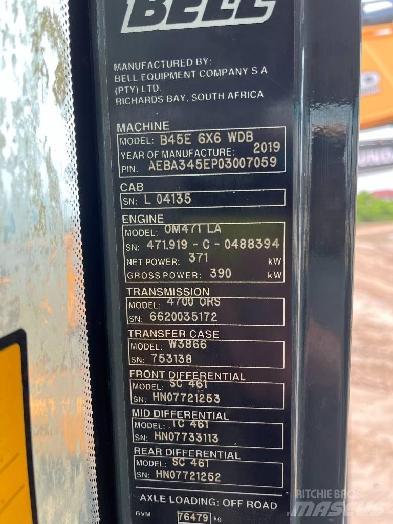 Bell B45E Dumpers articolati
