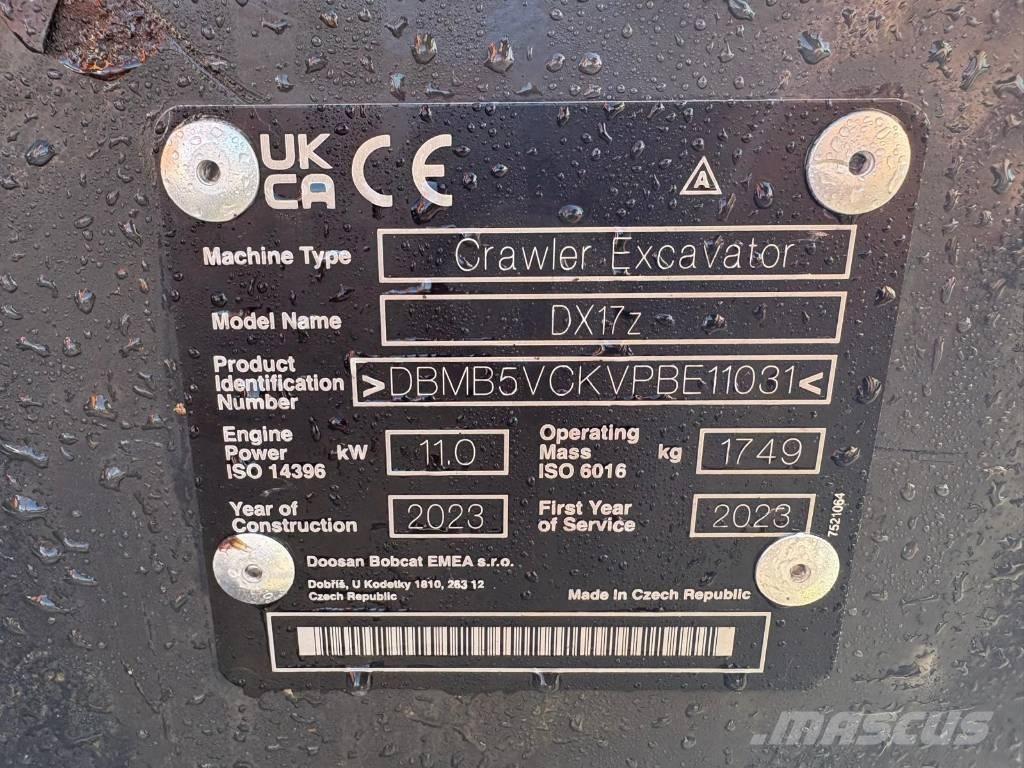 Doosan DX 17 Miniescavatori
