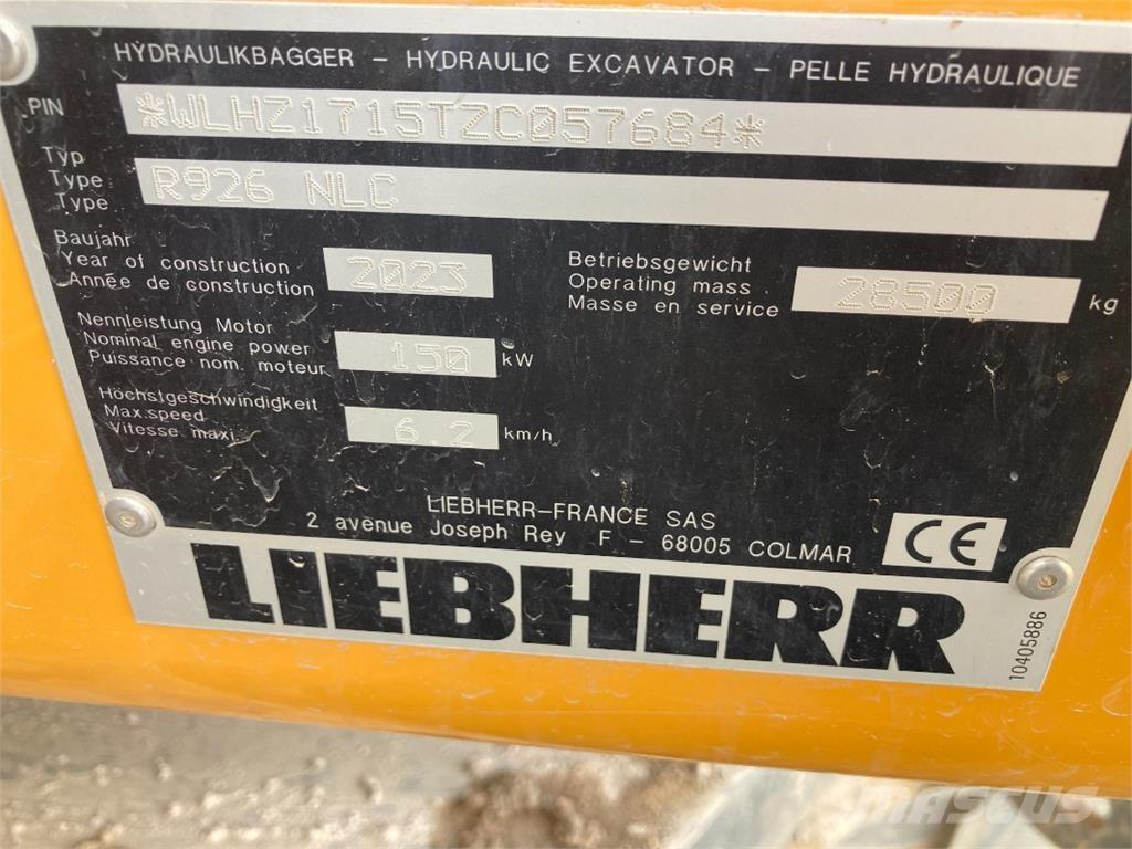 Liebherr R926 Escavatori cingolati