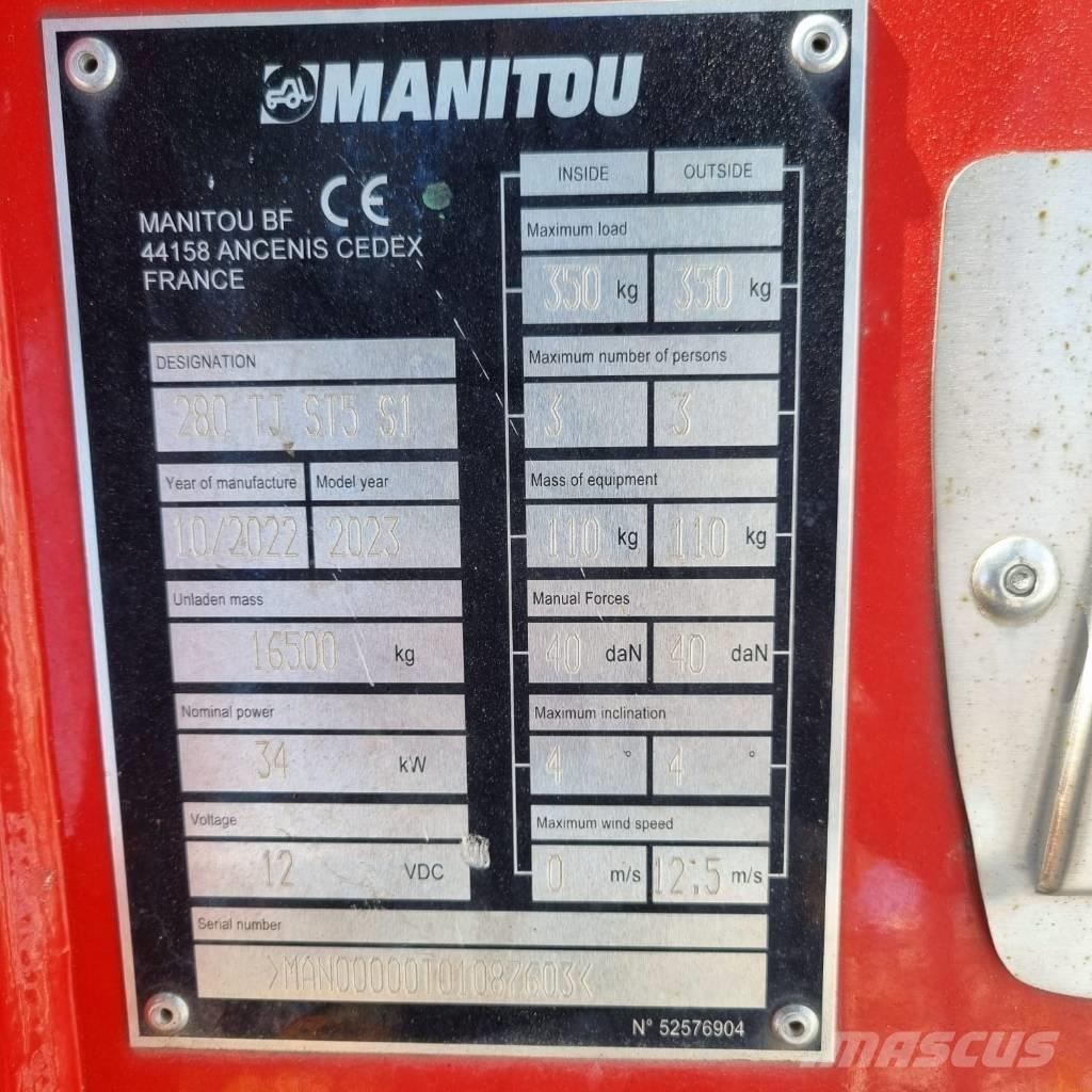 Manitou 280 TJ Piattaforme a braccio telescopico