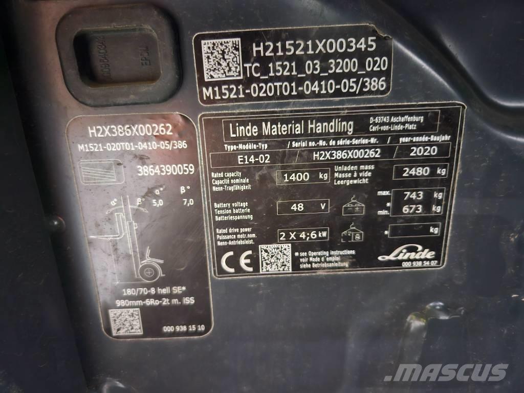 Linde E14 Carrelli elevatori elettrici