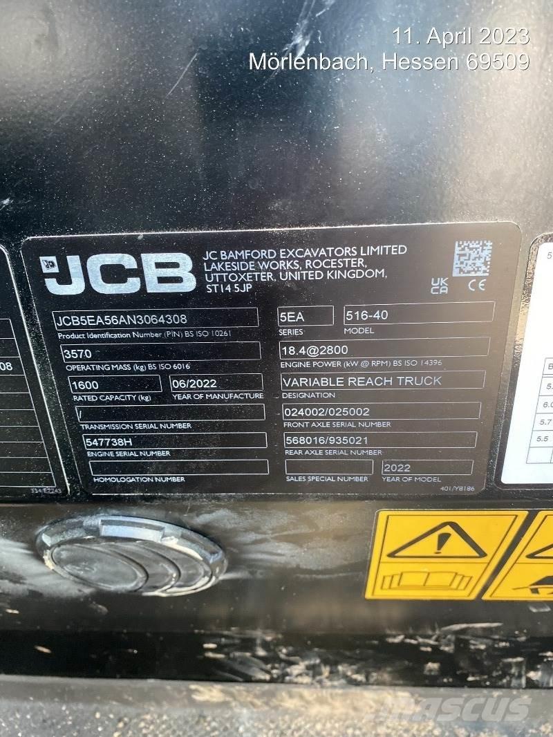 JCB 516-40 Sollevatori telescopici