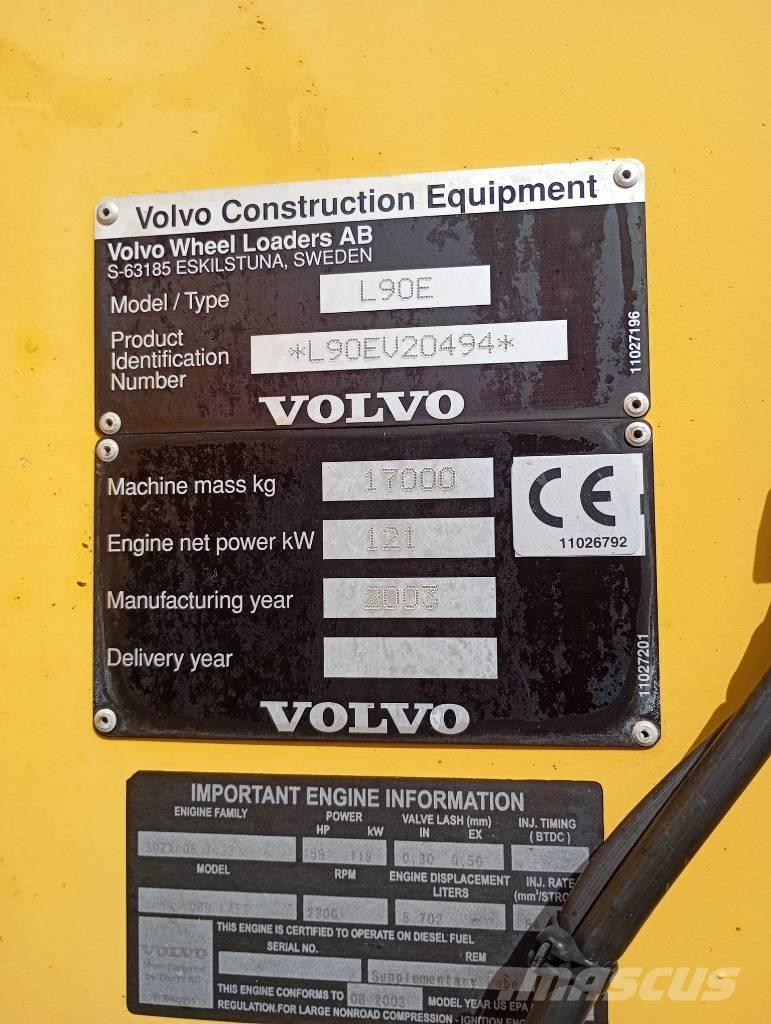 Volvo Radlader L90E Pale gommate