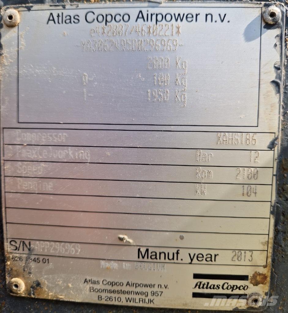 Atlas Copco XAHS 186 Compressori