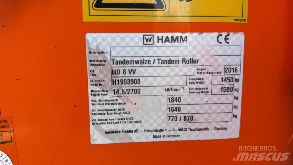 Hamm HD 8 VV Rulli a doppio tamburo