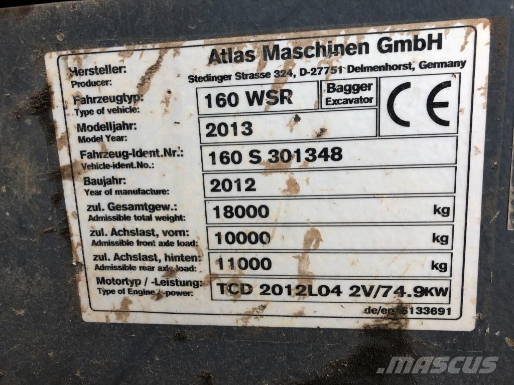 Atlas 160 WSR Escavatori gommati