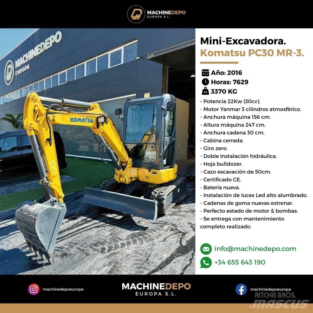 Komatsu PC 30 MR-3 Miniescavatori