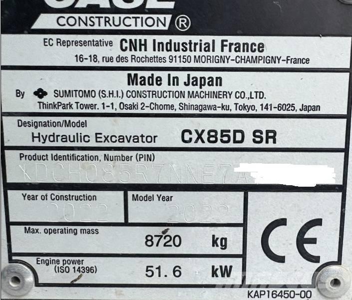 CASE CX 85 D SR Escavatori medi 7t - 12t