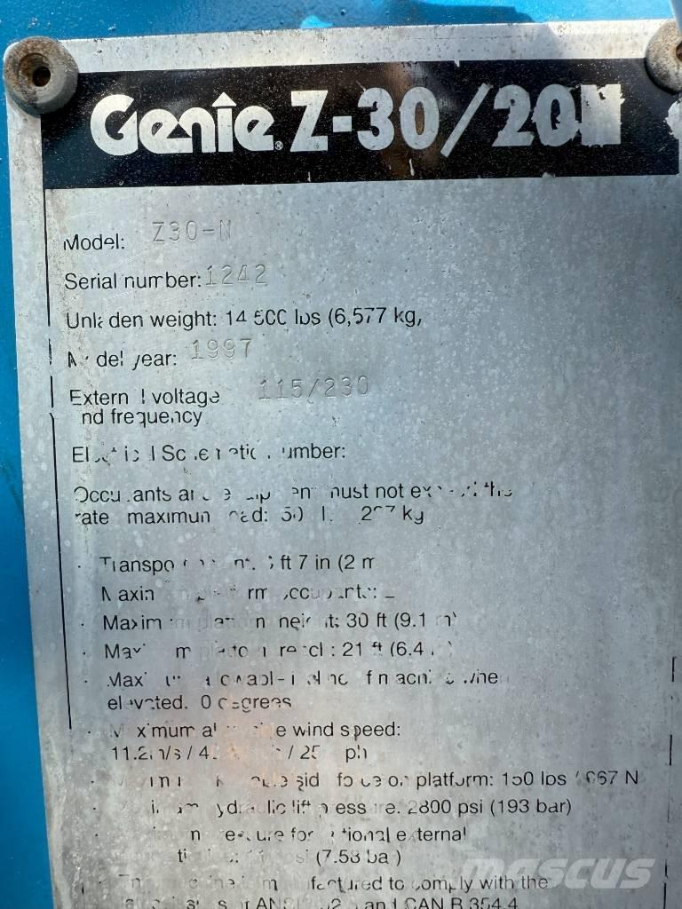 Genie Z 30/20 Piattaforme a braccio articolato