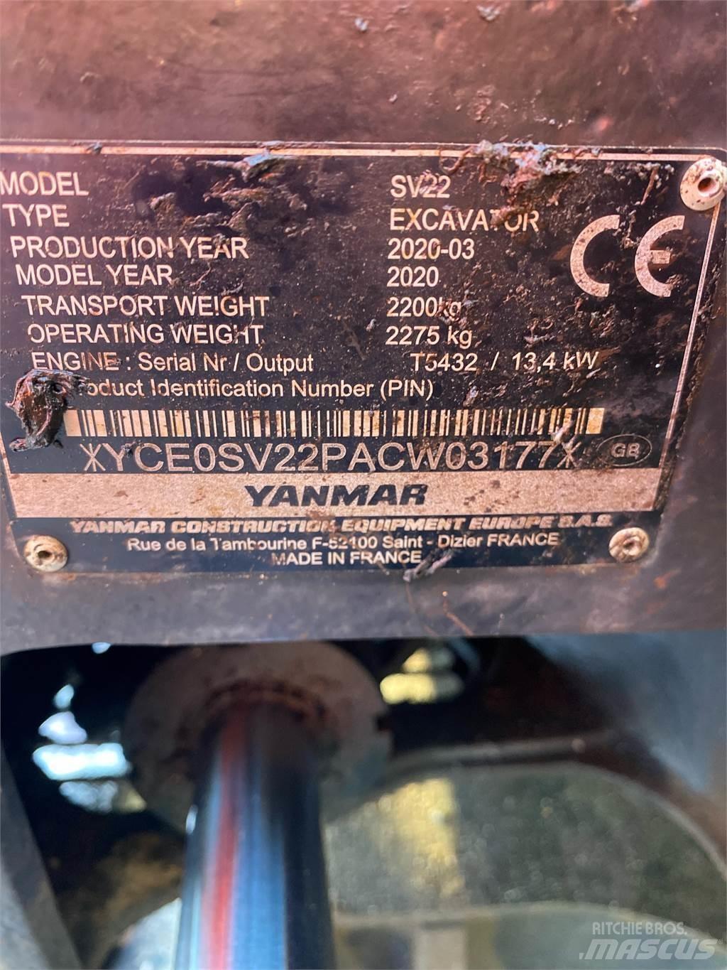 Yanmar SV22 Miniescavatori