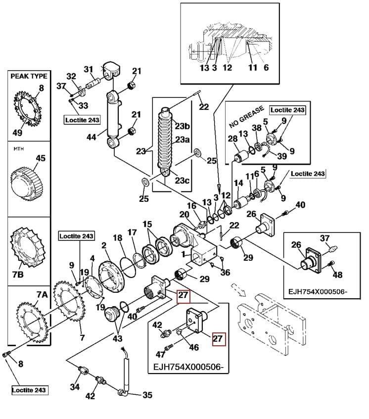  Sworzeń F063515 Decespugliatrici e trinciatrici idrauliche
