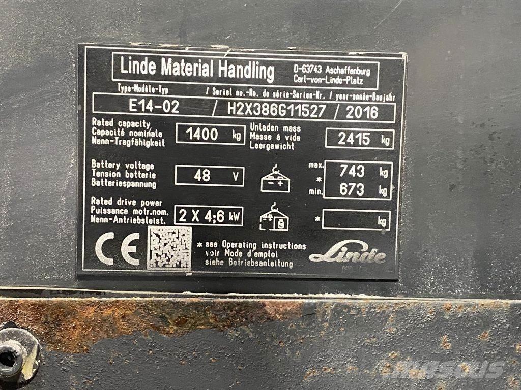 Linde E14-02 Carrelli elevatori elettrici