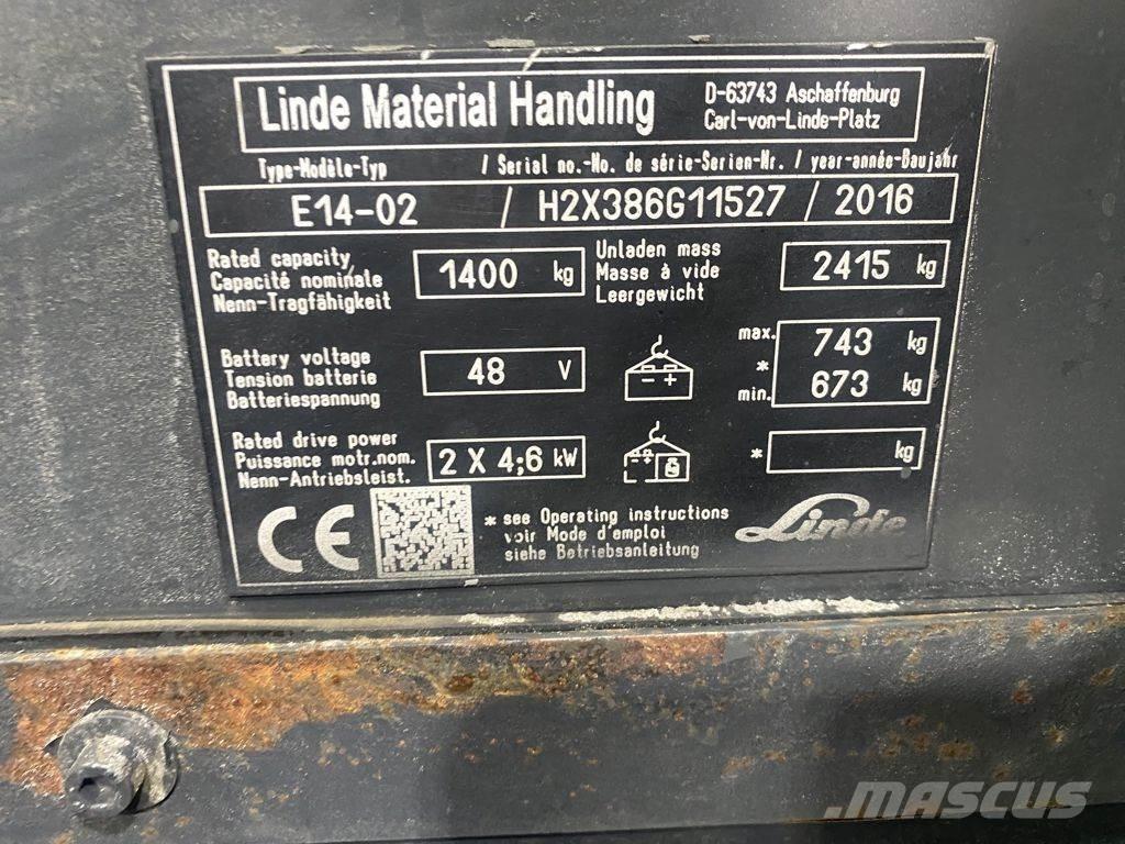 Linde E14-02 Carrelli elevatori elettrici