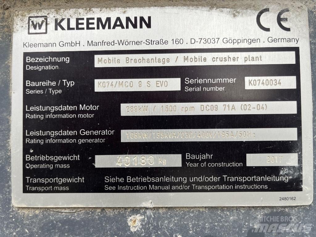Kleemann MC 09 S Frantoi mobili