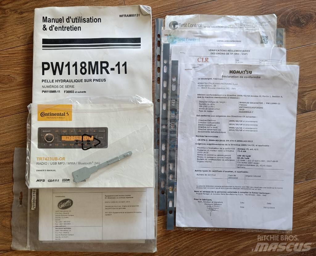 Komatsu PW118 MR-11 Escavatori gommati