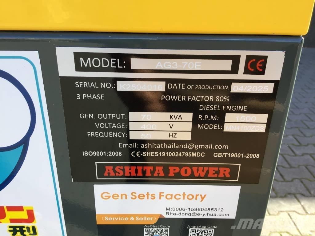 Ashita AG3-70E Generatori diesel