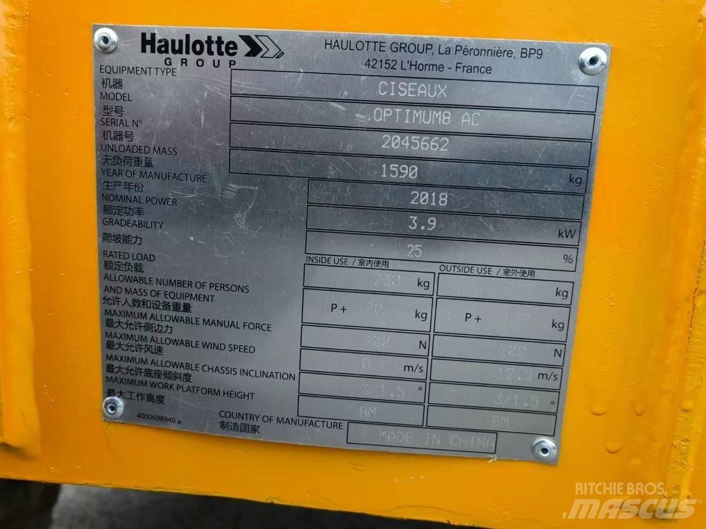 Haulotte OPTIMUM 8 Piattaforme a pantografo