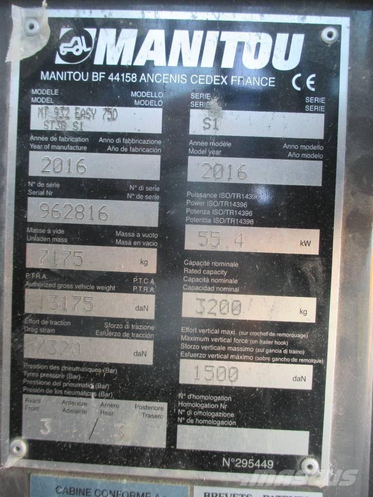 Manitou MT 932 Sollevatori telescopici