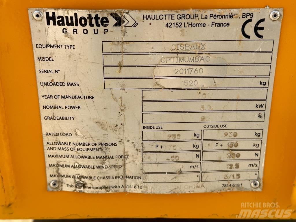 Haulotte OPTIMUM 8 Piattaforme a pantografo