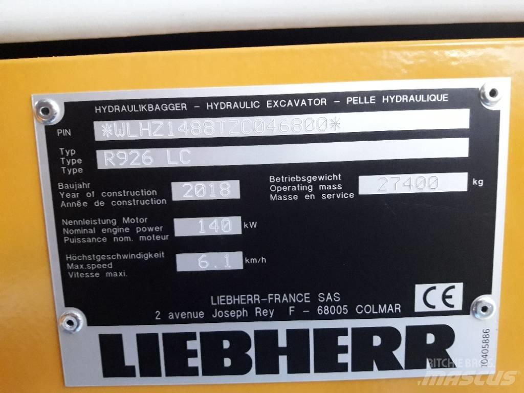 Liebherr R 926 LC Escavatori cingolati