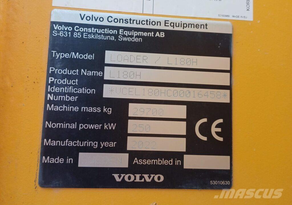 Volvo L180H Pale gommate