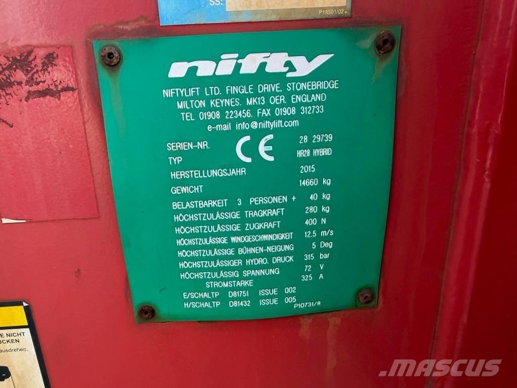 Niftylift HR 28 Piattaforme a braccio articolato